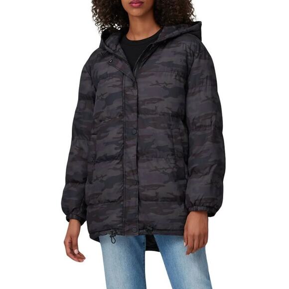 Sanctuary Camo Puffer Hooded Coat Jacket XXL - Picture 3 of 11